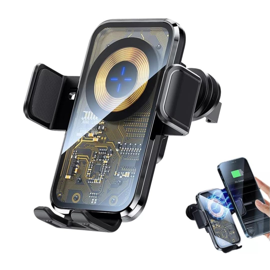 HOLDER CELULAR CON CARGADOR PARA CARRO 15W