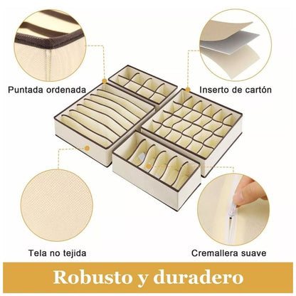 ORGANIZADOR DE ROPA INTERIOR X 4 NYLON